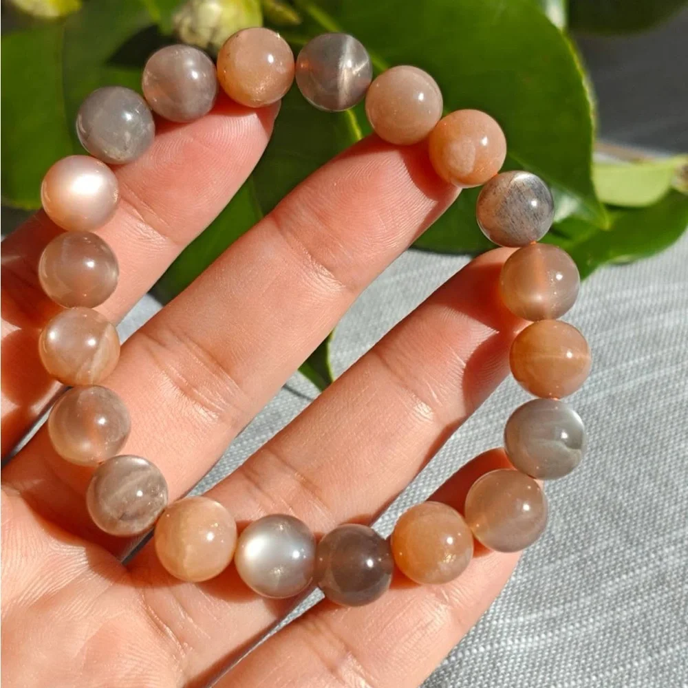 8mm stretchable multicolor‎ moonstone bracelet